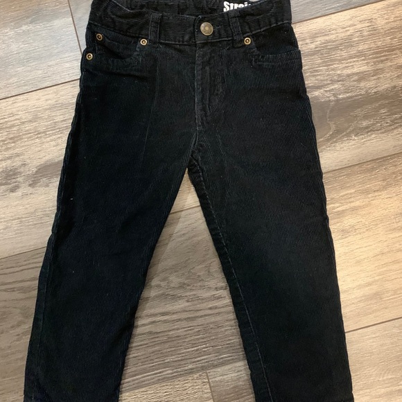Straight Leg Black Corduroy Pants - Picture 1 of 3